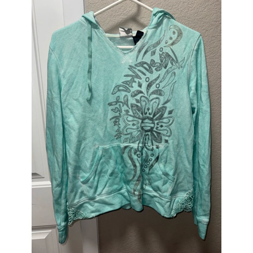 Women's Harley Davidson Hoodie Teal